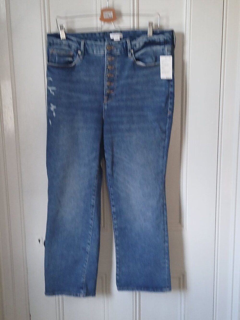 Good American Good Legs Straight Jeans Always Fits NWT size 14-18 button fly - Picture 2 of 9
